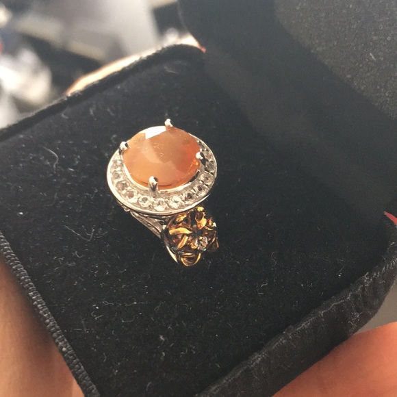 Victoria Wieck Jewelry - Victoria Wieck 14k gold silver orange gemstone